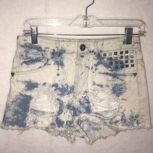 Fire Los Angeles studded shorts 5  distressed